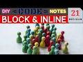 DIY CODE NOTES HTML BLOCK AND INLINE JULSTUB
