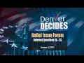 Ballot Issue Forum Referred Questions 2A-2G - GO Bonds