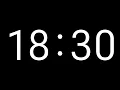 18 Minute and 30 Second Timer Countdown Timer with Big Numbers No Music