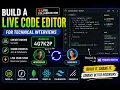 Build a Live Code Editor for Coding Interviews MERN Socket IO Monaco Editor Tutorial