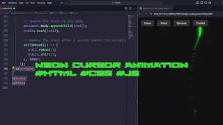 Neon Cursor Animation with CSS JS