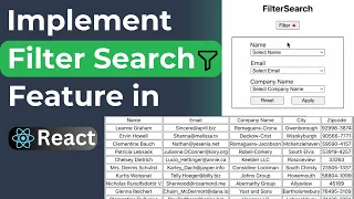 Implement Filter Search in React React Interview Series Geeky Gopal