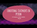 conditional statiements in python in telugu if if else if elif else nested if