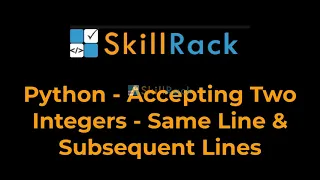 Python - Accepting Two Integers