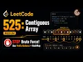 Leetcode 525 contiguous array long