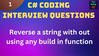 How to Reverse a String in C Without Using Built-In Functions C Interview Questions C 1