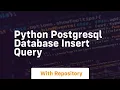 Python postgresql database insert query