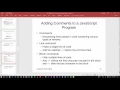 Web Programming 1 - Chapter 1 Lecture JavaScript text