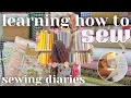 attempting to sew for the first time 👛🧵 | sewing diaries