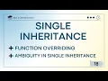 Online School - Single Inheritance Function Overriding Ambiguity Lecture-18 Bangla Tutorial