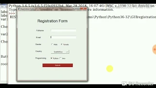 Registration Form in Python