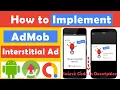 How to Add Admob Interstitial Ad How to implement Admob Interstitial Ad in android studio Kotlin