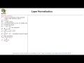 Layer Normalization Lecture 63 Part 2 Applied Deep Learning