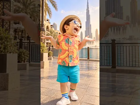 Funny Dance at Burj Khalifa 😂 This Little Guy Has Moves!