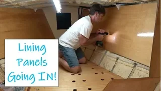 Building my steel sailing yacht Ep.53 Installing some lining panels!