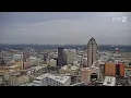 WATCH KCCI skycam shows moment blanket of fog switches directions over downtown Des Moines
