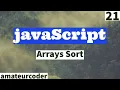 javaScript Arrays Sort Methods Learn and Code