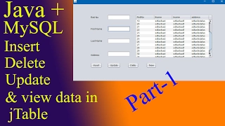 Java And MySQL - How To Insert Update Delete And Display Data In jTable Part-1 With Source Code