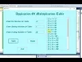 How to make Multiplication Table in Visual Basic Windows Form Application Visual Studio