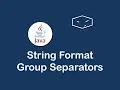 string format group separators in java