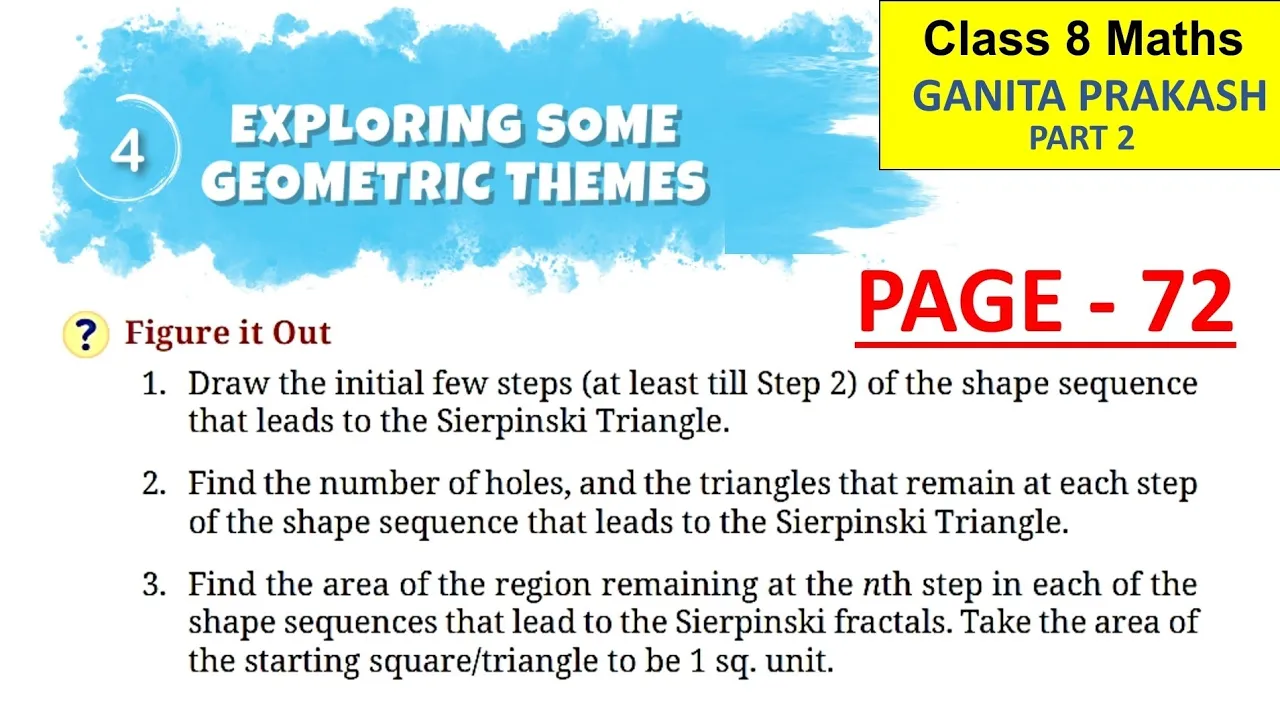 Class 8 maths ganita prakash part 2 | Chapter 4 exploring some geometric themes | Page 72 figure it