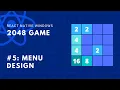 Menu Design Part-2 2048 Game React Native Windows