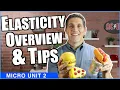 Elasticity Overview and Tips - Micro Topics 2 3 2 4 and 2 5