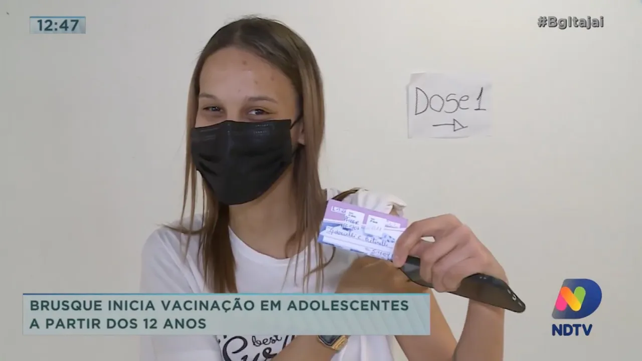 Brusque inicia vacinação em adolescentes a partir dos 12 anos