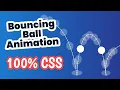 BOUNCING BALL ANIMATION CSS CSS ANIMATION CSS ONLY tutorial animation