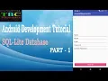Android Development Tutorial Part - 1 Register and Sign-In using SQL-Lite-Database