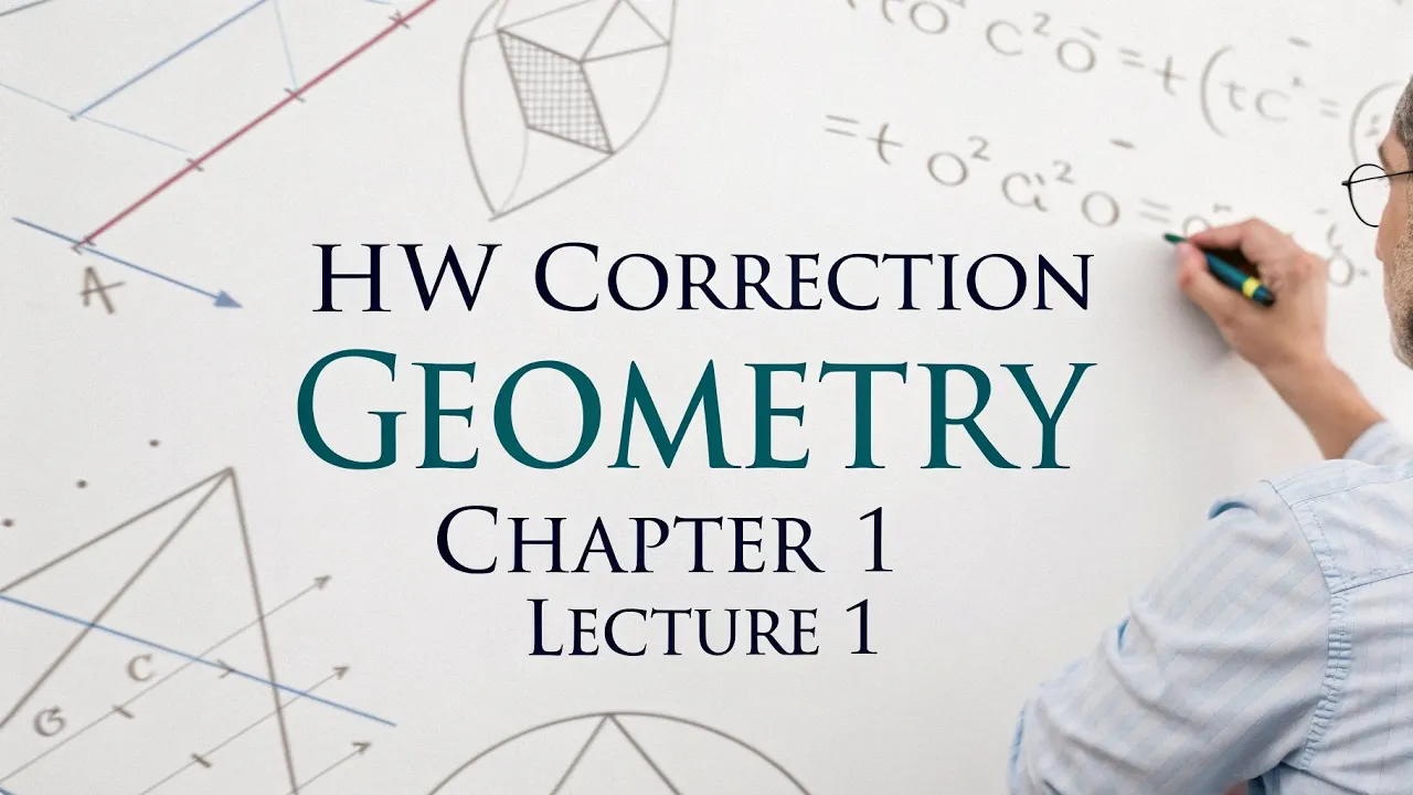 HW Correction Geometry Ch.1 Lecture 1