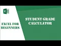 Excel Tutorial 56 - Student Grade Calculator