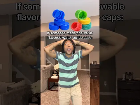 Chewable flavored water bottle caps