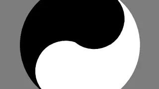 Animated Yin Yang using Python Turtle Graphics