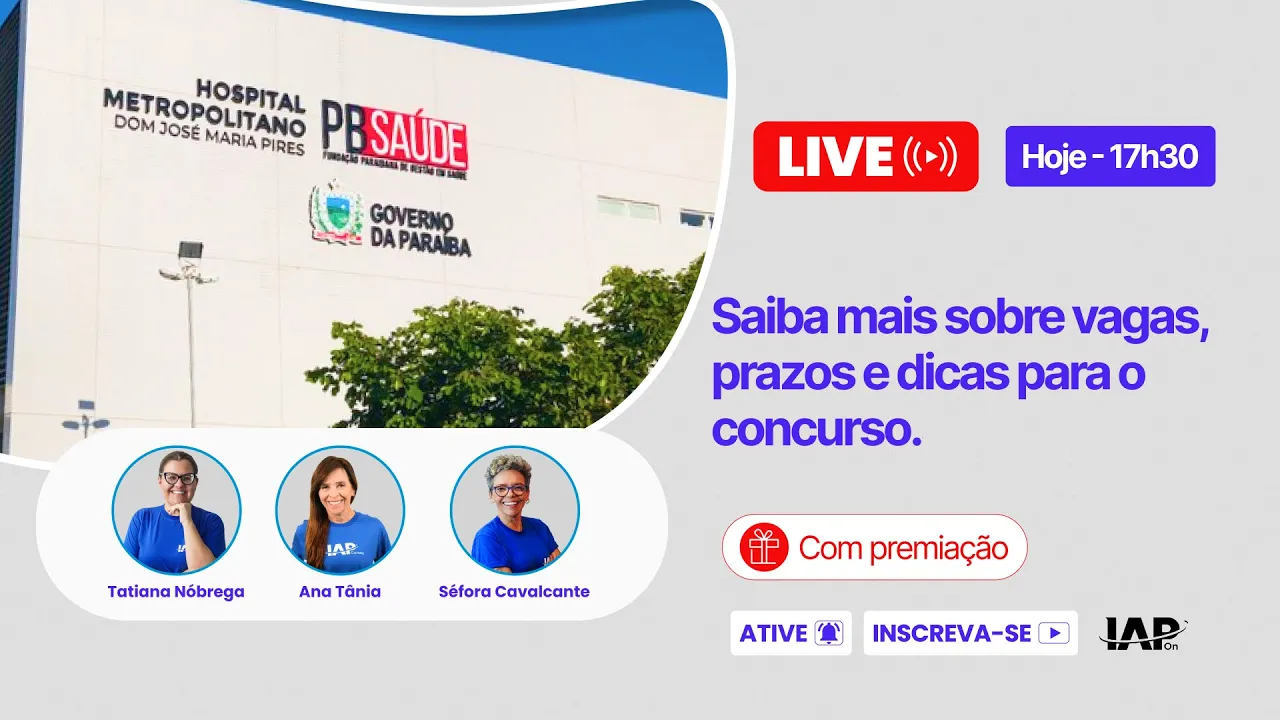 Concurso PB Saúde 2024 - Tudo sobre o Edital Publicado!