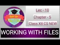 Working with files in python part-1 Chapter - 5 Lecture