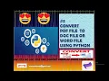 convert pdf file to editable doc file using python