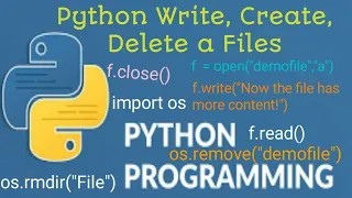 Python File Write Create Delete file Python Tutorial for Beginners