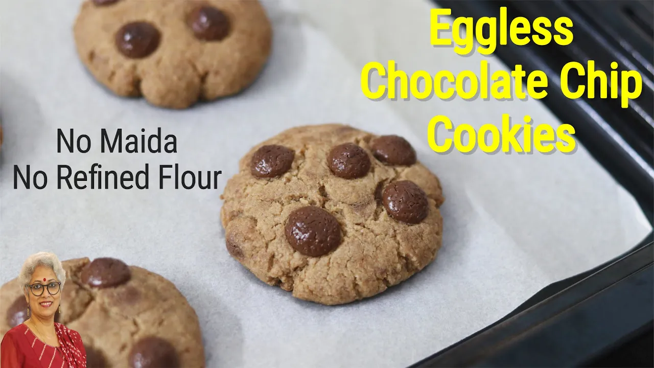 Eggless Chocolate Chip Cookies Recipe   Skinny Recipes