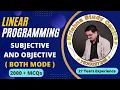 LINEAR PROGRAMMING SIMPLEX METHOD OBJECTIVE QUESTION LECTURE - 1