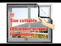 DIY Fly Screen for Window with fiberglass insect screen and adhesive