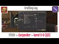FFXIV Carpenter Crafting Log Level 1-5 1 of 2 - A Realm Reborn