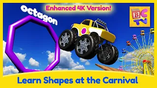Learn Shapes with Monster Trucks and Carnival Game for Kids | Enhanced Version