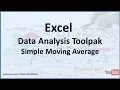 Excel Data Analysis Toolpak How to create a Simple Moving Average Time Series