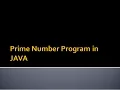 How to make a Prime Number Program in Java Hindi