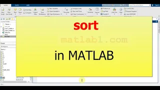 Sort in MATLAB