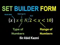 How to Represent a Set in Set Builder Form Sir Abid QBHS