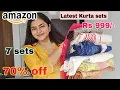 7 HUGE AMAZON Kurta sets Partywear haul Teej Rakhi kurta sets Latest kurtis Freedom Sale