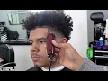 NICK WAVY CURLY TAPER FADE HAIRCUT TUTORIAL