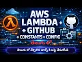 AWS Data Engineering AWS Lambda Github Pre-Commits Constants Config Aws Data Engineer In telugu